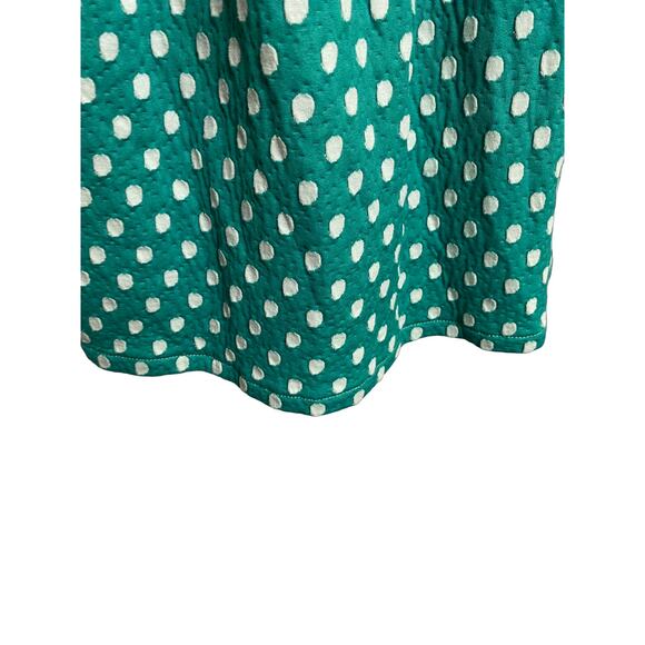 Judith March Green and White Polka Dot Sleeveless Open Back Dress M (2600) - Picture 3 of 7